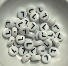 Acrylic Plastic Letter Beads 7mm