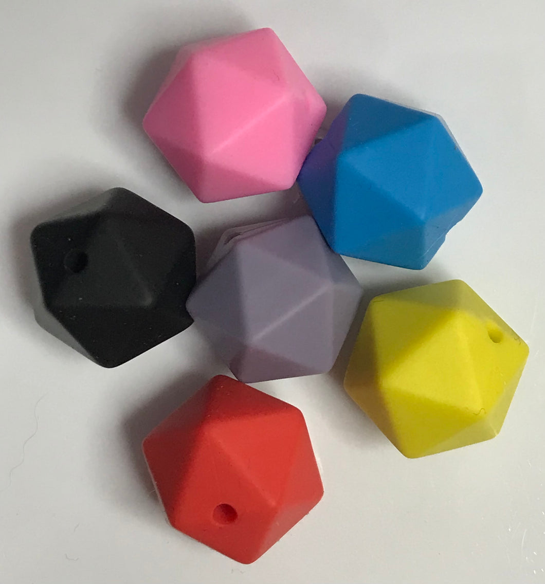 14mm or 17mm  Icosahedron RANDOM MIX 20pcs